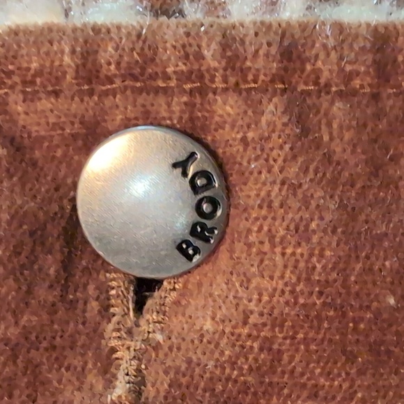 Brody Women's Brown Cotton Sherpa-Lined Button Down Coat,Size S. - Picture 3 of 14